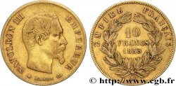 10 francs or Napoléon III, tête nue 1859 Strasbourg F.506/8