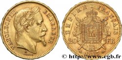 20 francs or Napoléon III, tête laurée 1867 Paris F.532/15