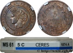 5 centimes Cérès 1874 Paris F.118/9