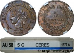 5 centimes Cérès 1877 Paris F.118/15