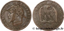 Cinq centimes Napoléon III, tête nue, satirique 1855 Paris F.116/16 var. TB+
