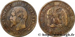 Deux centimes Napoléon III, tête nue, petit D et petit lion 1857 Lyon F.107/48