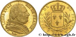 20 francs or Louis XVIII, buste habillé 1814 Lille F.517/9