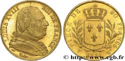20 francs or Louis XVIII, buste habillé 1814 Lille F.517/9 FDC65