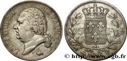 5 francs Louis XVIII, tête nue 1816 Rouen F.309/2
