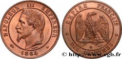 Dix centimes Napoléon III, tête laurée 1864 Strasbourg F.134/12