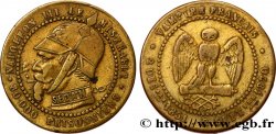 Médaille satirique Lt 25, module de Cinq centimes, type B “Os et Cigarette” 1870  Schw.B1a  TTB