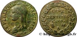 Cinq centimes Dupré, grand module 1800 Paris F.115/85