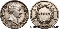 Quart (de franc) Napoléon Empereur, tête de nègre 1807 Paris F.160/1