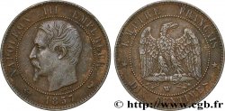 Dix centimes Napoléon III, tête nue 1857 Lille F.133/46