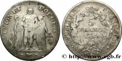 5 francs Union et Force, Union serré, avec glands intérieurs et gland extérieur 1798 Paris F.288/14