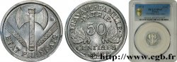 50 centimes Francisque, lourde, premiers exemplaires avec les CROIX 1942 Paris F.195/2 FDC65 PCGS