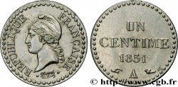 Un centime Dupré, IIe République, nickelée 1851 Paris F.101/8