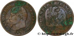 Cinq centimes Napoléon III, tête nue 1857 Lyon F.116/40