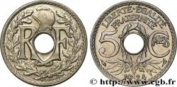 5 centimes Lindauer, petit module 1924 Paris F.122/8