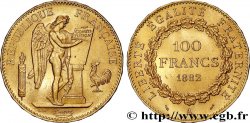 100 francs or Génie, tranche inscrite en relief Dieu protège la France 1882 Paris F.552/5
