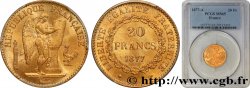 20 francs or Génie, Troisième République 1877 Paris F.533/5 MS65 PCGS