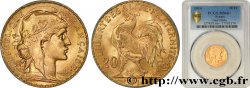 20 francs or Coq, Liberté Égalité Fraternité 1914 Paris F.535/8 FDC66 PCGS