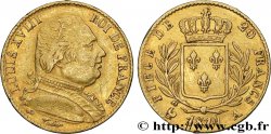 20 francs or Louis XVIII, buste habillé 1814 Paris F.517/1