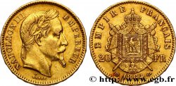 20 francs or Napoléon III, tête laurée 1864 Strasbourg F.532/10