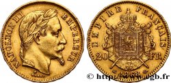 20 francs or Napoléon III, tête laurée 1868 Strasbourg F.532/19
