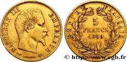 5 francs or Napoléon III, tête nue, grand module 1859 Paris F.501/7