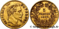 5 francs or Napoléon III, tête laurée 1862 Strasbourg F.502/2
