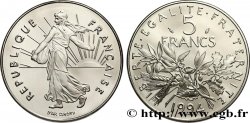 5 francs Semeuse, nickel, différent dauphin, BE (Belle Épreuve) 1994 Pessac F.341/29 var.