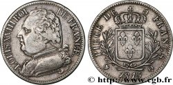 5 francs Louis XVIII, buste habillé 1815 Perpignan F.308/28 TB35