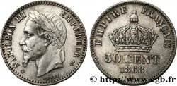 50 centimes Napoléon III, tête laurée 1868 Paris F.188/20