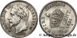 50 centimes Napoléon III, tête laurée, Coins Tournés -9 min/-54° 1866 Bordeaux F.188/11 var.