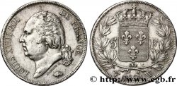 5 francs Louis XVIII, tête nue 1821 Lille F.309/67
