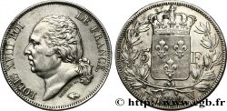 5 francs Louis XVIII, tête nue 1822 Lille F.309/75