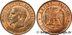 Dix centimes Napoléon III, tête nue 1856 Bordeaux F.133/38