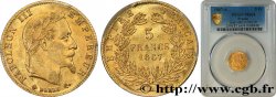 5 francs or Napoléon III, tête laurée 1867 Paris F.502/11 MS64 PCGS