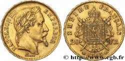 20 francs or Napoléon III, tête laurée 1865 Strasbourg F.532/12
