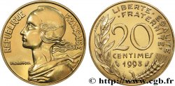 20 centimes Marianne, BU (Brillant Universel), frappe médaille 1993 Pessac F.156/36
