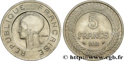 Concours de 5 francs, essai de Cochet en nickel 1933 Paris GEM.135 1