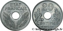 20 centimes État français, légère, poids très léger (2,80 g) 1943  F.153A/1 var. SPL63