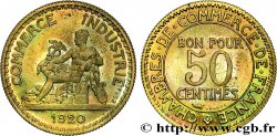 Essai de 50 centimes Chambres de commerce, sans signature 1920 Paris GEM.82 2 MS