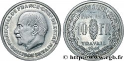Essai de 10 Francs Pétain en aluminium par Simon, poids lourd (3g) 1941 Paris GEM.177 3 MS63