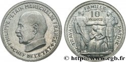 Essai de 10 francs Pétain en aluminium par Bazor/Vézien 1943 Paris GEM.179 1 MS63