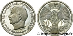 Essai hybride de 20 francs Pétain en cupro-nickel par Vézien / Cochet n.d. Paris GEM.205 5 MS64
