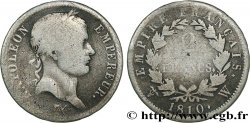 2 francs Napoléon Ier tête laurée, Empire français 1810 Lille F.255/23
