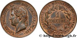 Essai de 1 décime en cuivre, poids léger 1840 Paris VG.2915
