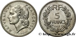 5 francs Lavrillier, nickel 1937 F.336/6