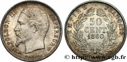50 centimes Napoléon III, tête nue 1860 Paris F.187/13