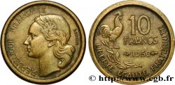 10 francs Guiraud, Fautée tranche en “roue de wagon” 1950  F.363/2 var. TTB