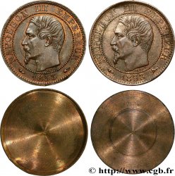 Cinq centimes Napoléon III, tête nue, Emboîtage secret 1853 Lyon/Paris F.116/- SUP