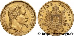 20 francs or Napoléon III, tête laurée 1861 Paris F.532/1